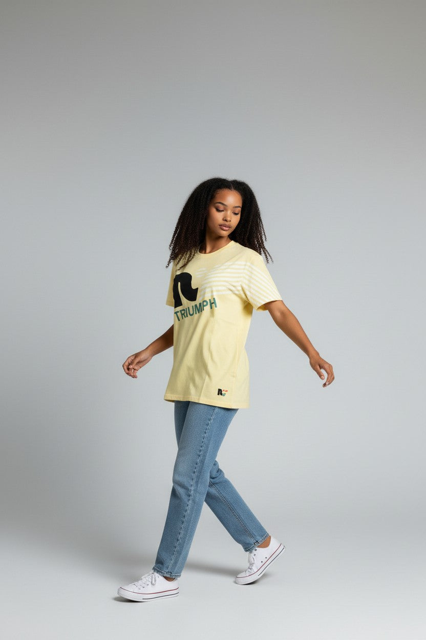 Yellow Triumph Logo Tee