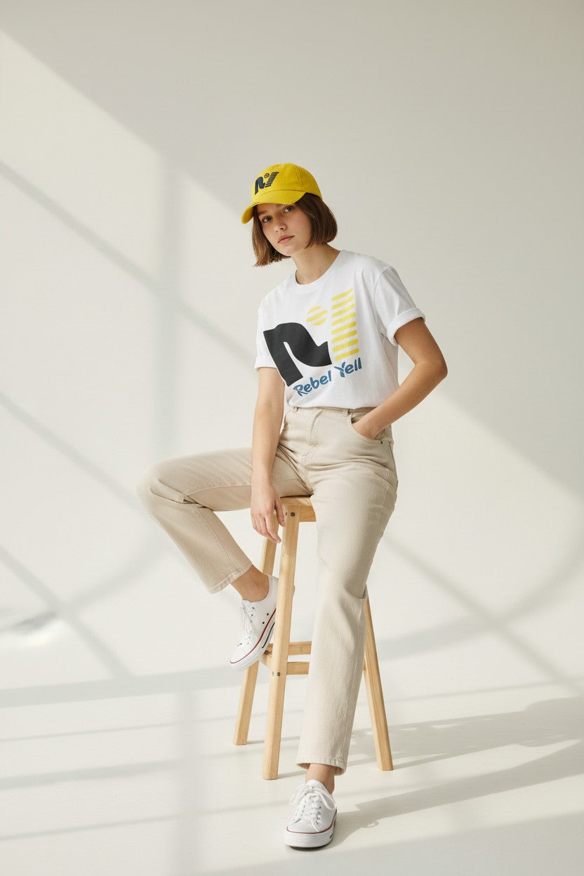 Rebel Yell Embroidered Cap Yellow