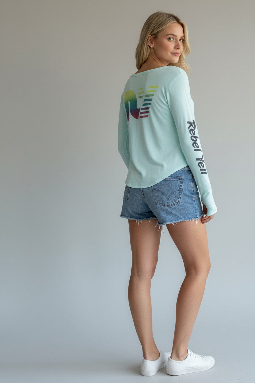 Rebel Yell Sunset Long Sleeve Apple Green