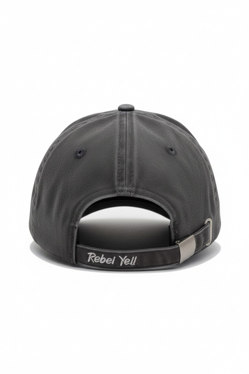 Rebel Yell Embroidered Cap  Vintage Black