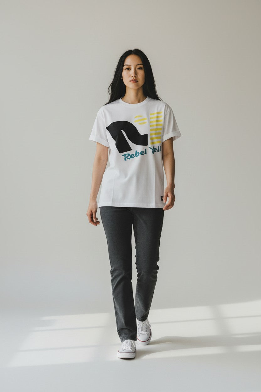 Rebel Yell Graphic Tee – White