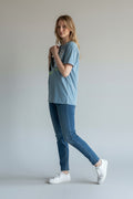 Rebel Yell Graphic Tee  Washed Blue