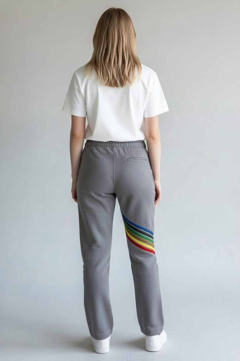 Rebel Yell Retro Chevron Jogger Grey