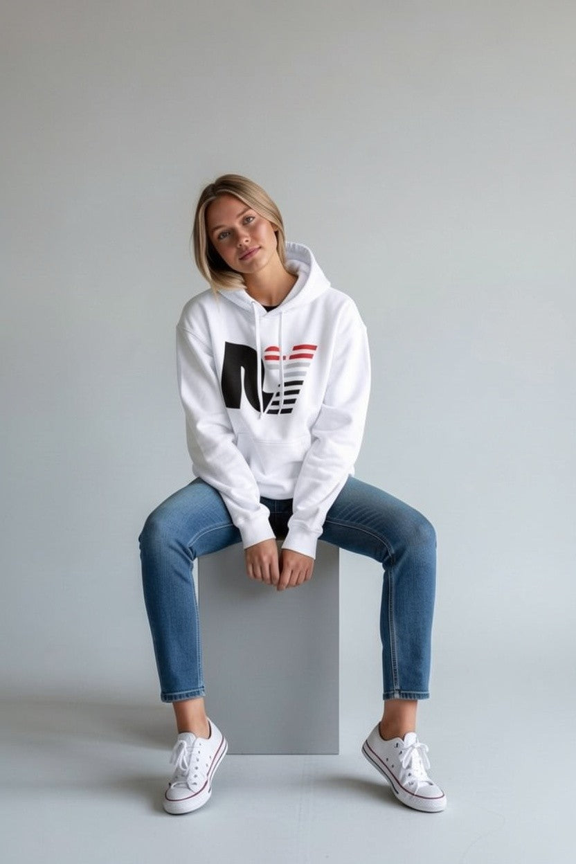 Rebel Yell Classic Logo Pullover Hoodie White