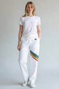 Rebel Yell Retro Chevron Jogger White